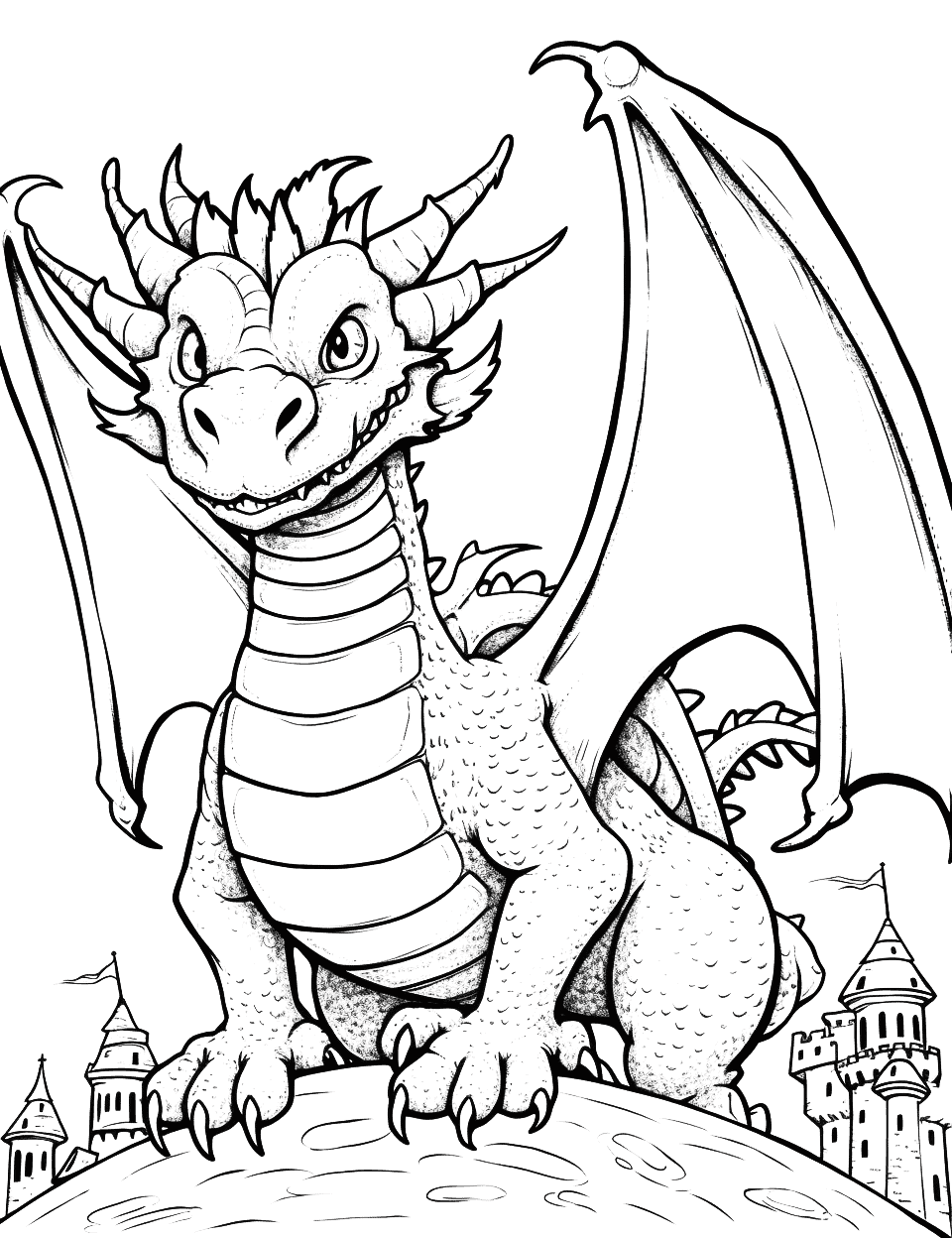 dragon from shrek coloring pages