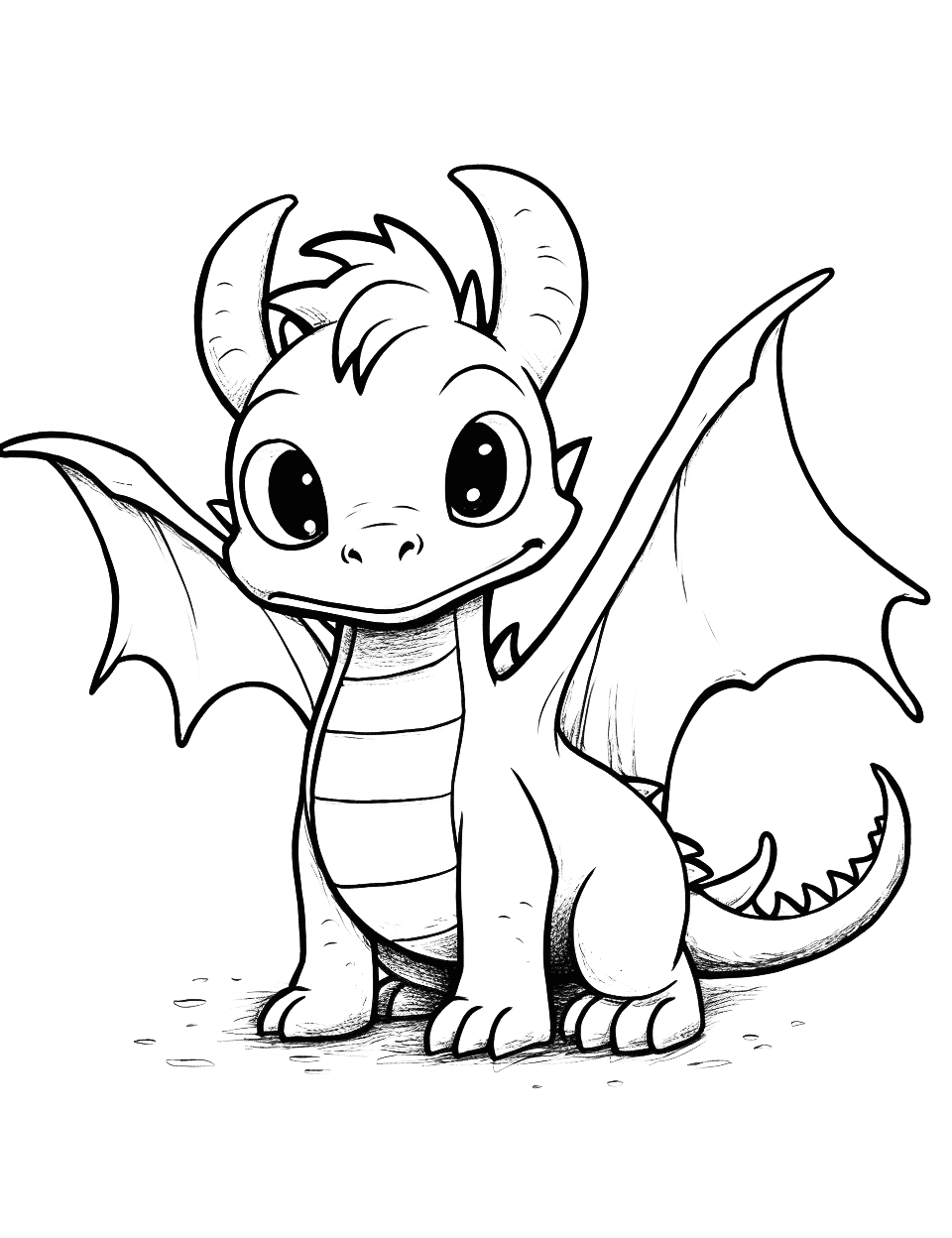 baby dragons drawings with color