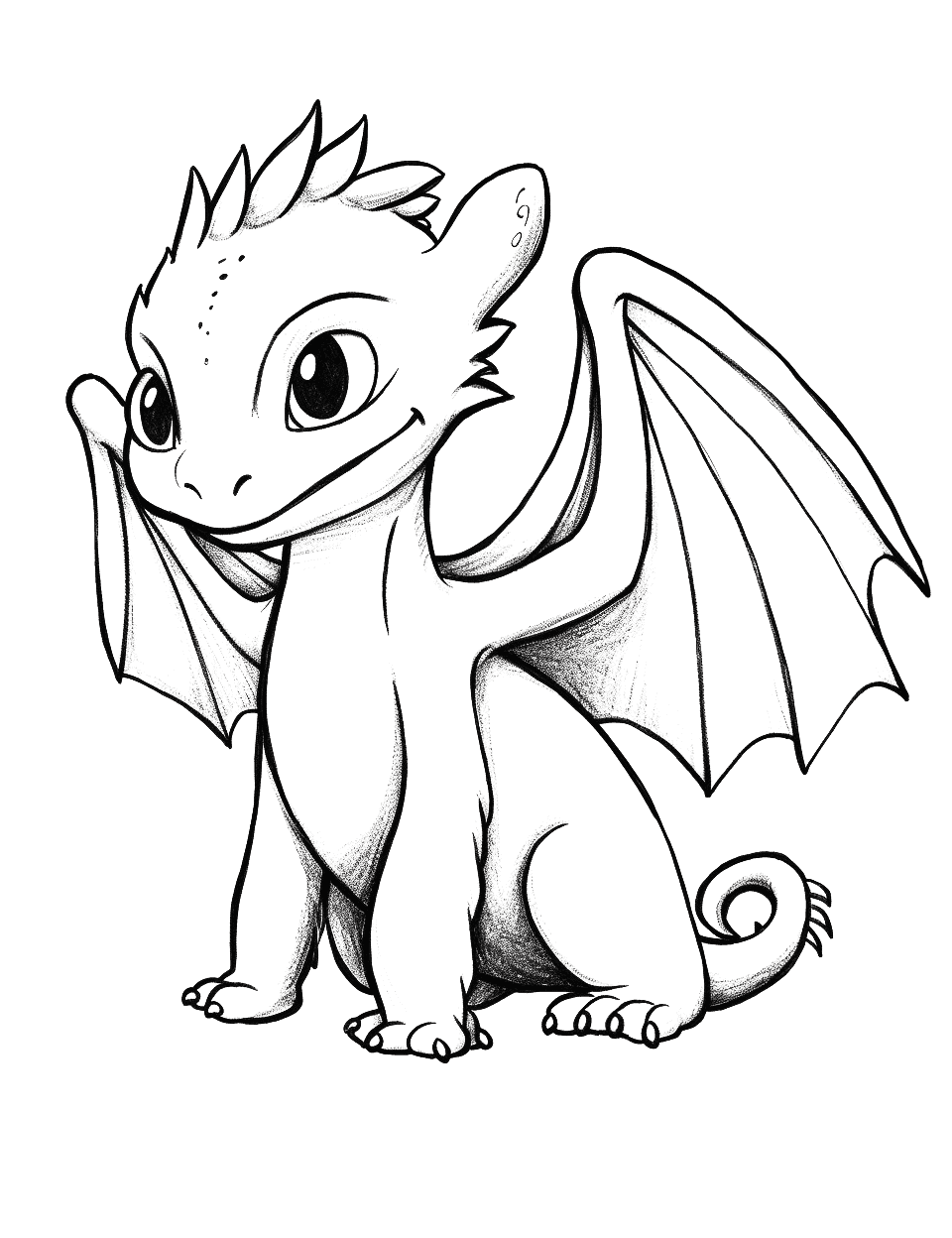 baby toothless coloring pages