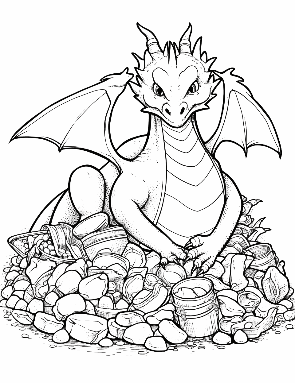 Fantasy and Dragon Coloring Pages