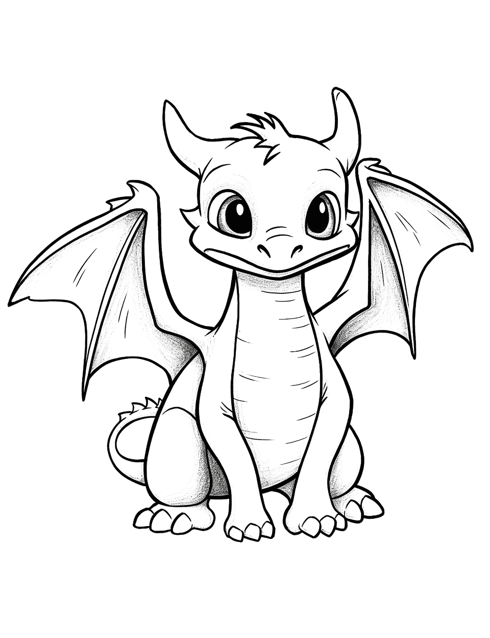 cute toothless dragon drawing