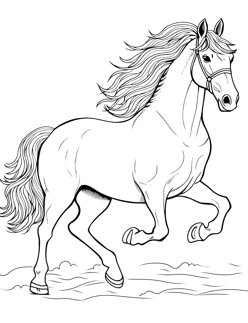 real life horse coloring pages