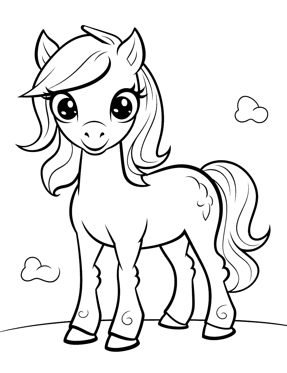 coloring pages of ponies and horses