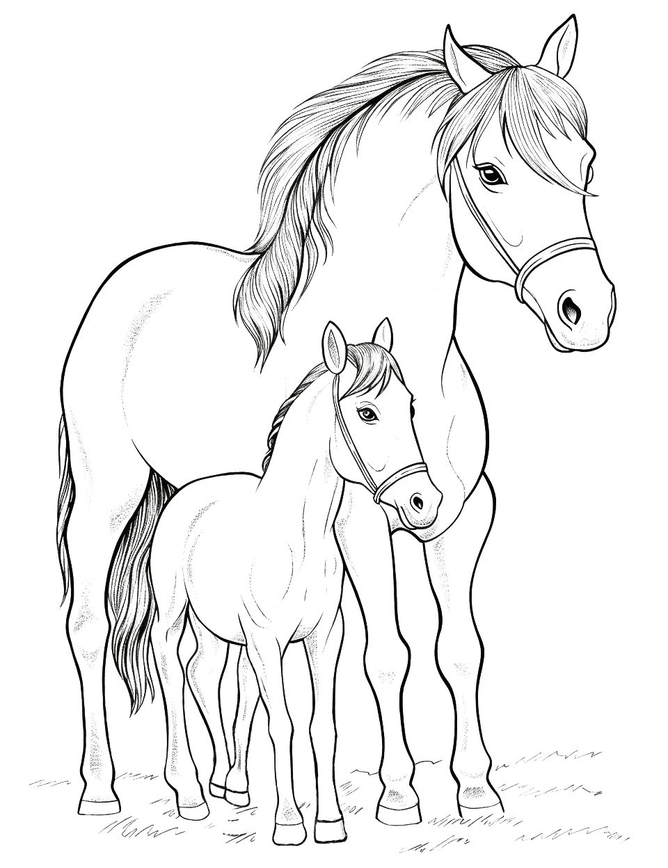 free printable baby horse coloring pages