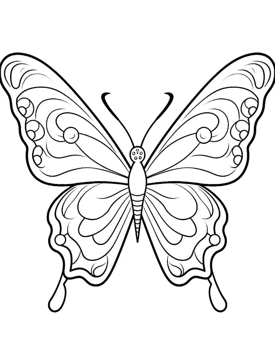 butterfly pictures to print and color