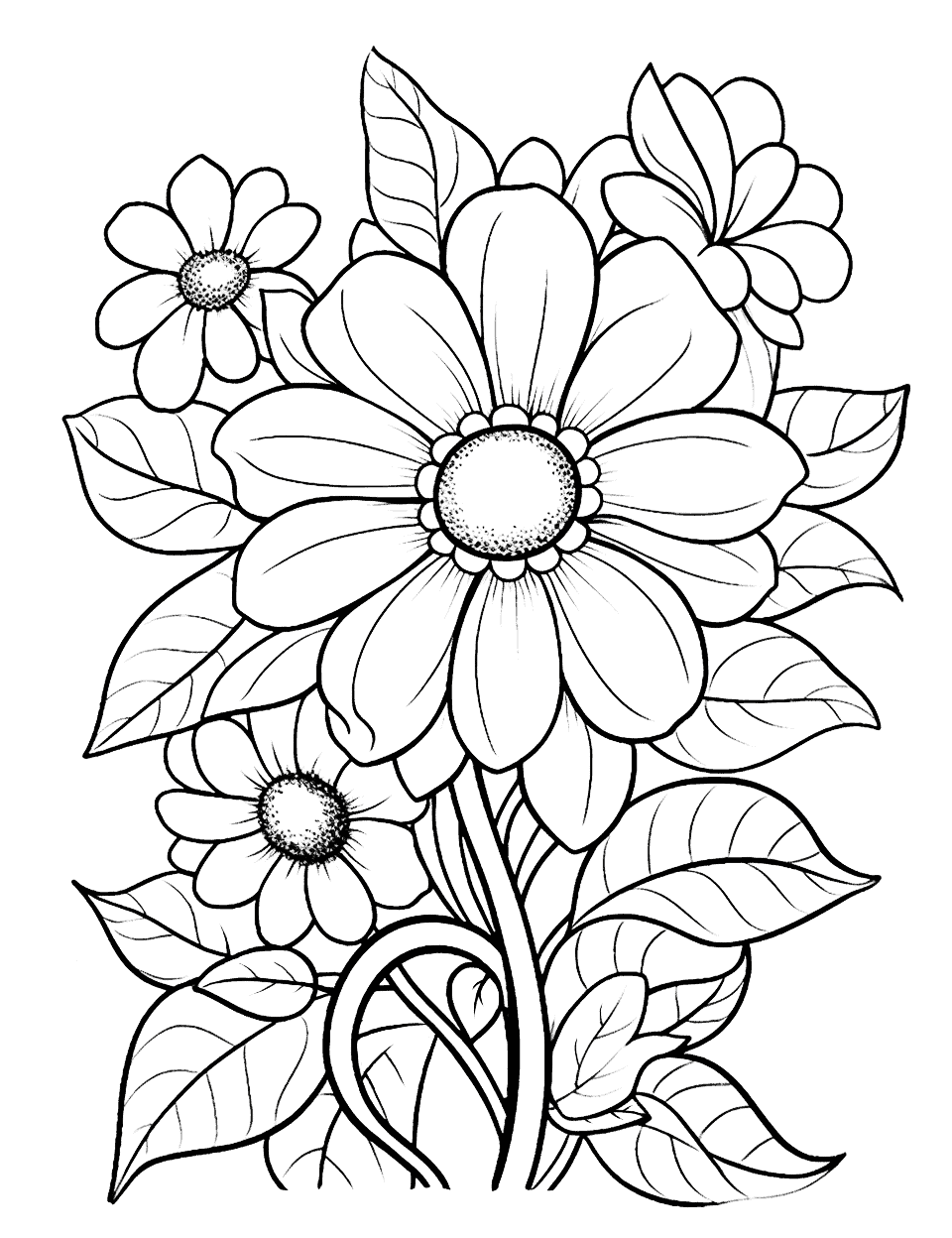 printable coloring pages flowers