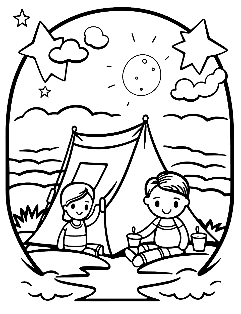 18 fun, free printable summer coloring pages for kids. Good ones!