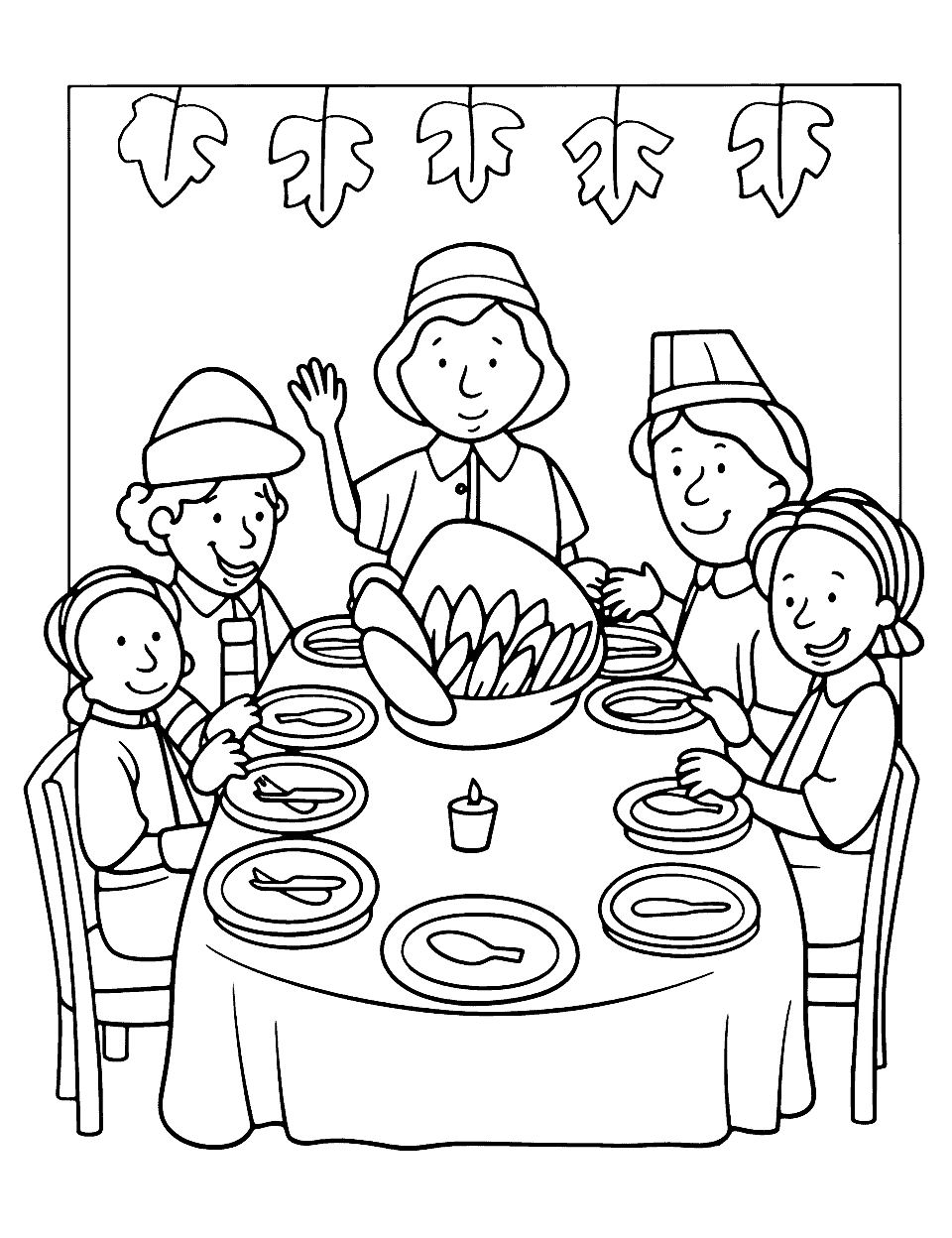 native american thanksgiving coloring page