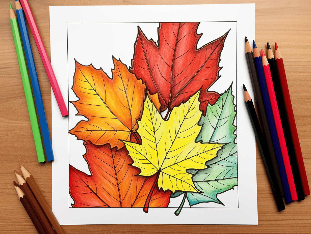 autumn season drawing for kids