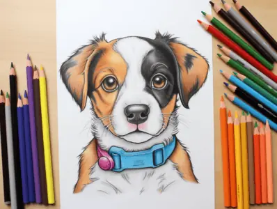 Puppy Coloring Pages for Kids