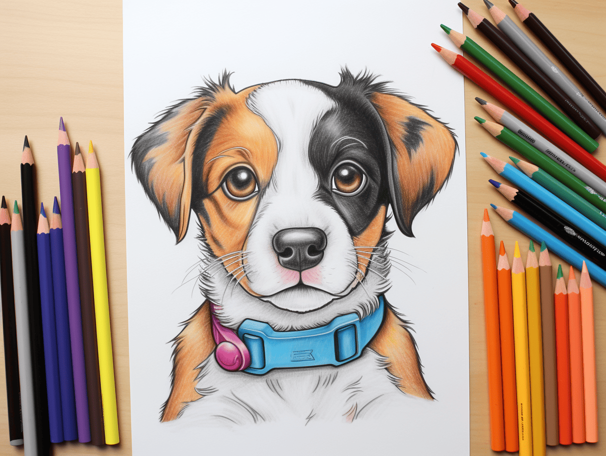cute dog drawings for kids