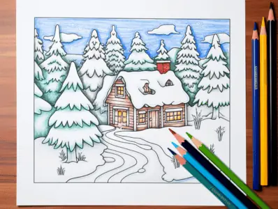 Winter Coloring Pages for Kids