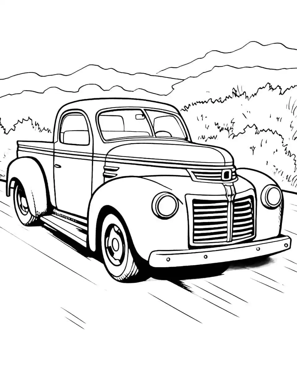 coloring pages of old chevy trucks