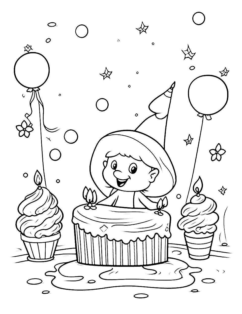 birthday coloring pages for toddlers