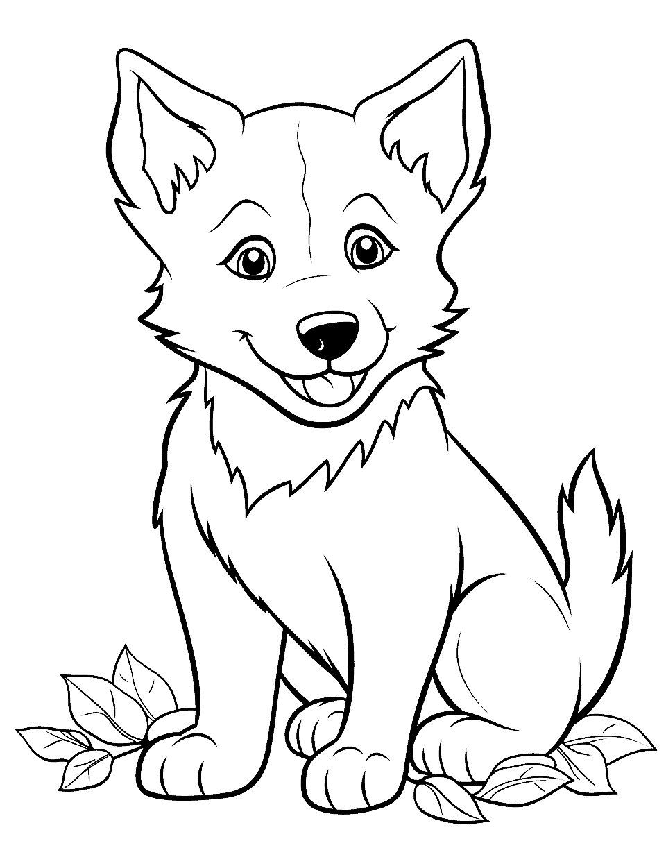 husky puppies coloring pages