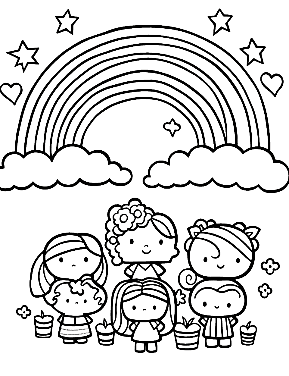 Red Rainbow Friends coloring pages in 2023