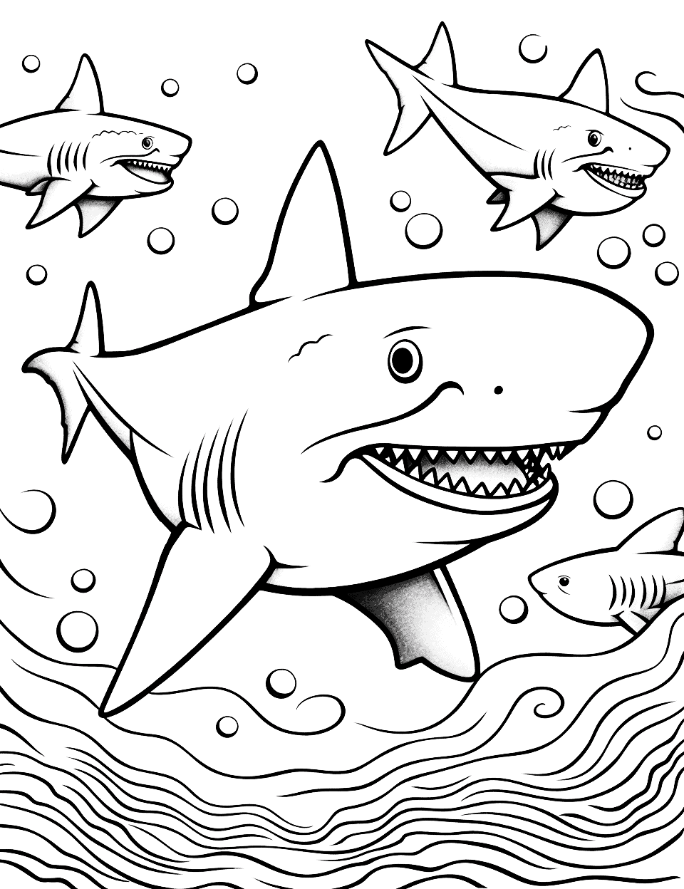 shark coloring pages for kids