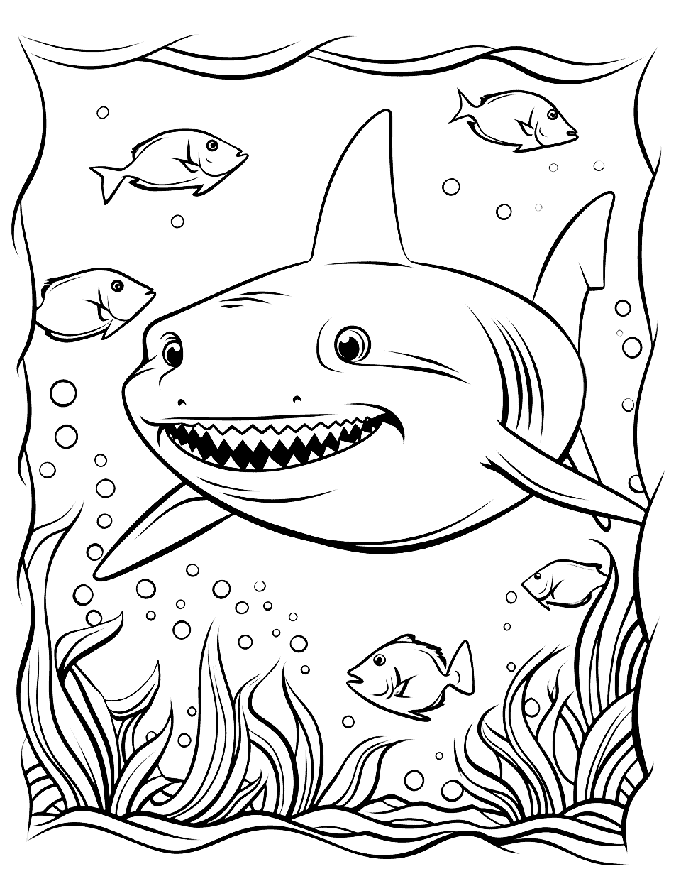 Cute Monster large coloring sheets - Pearl Paint