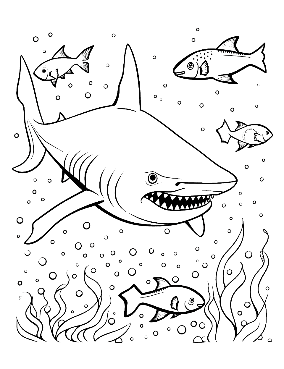 Sharks Coloring Pages and Printable Activities