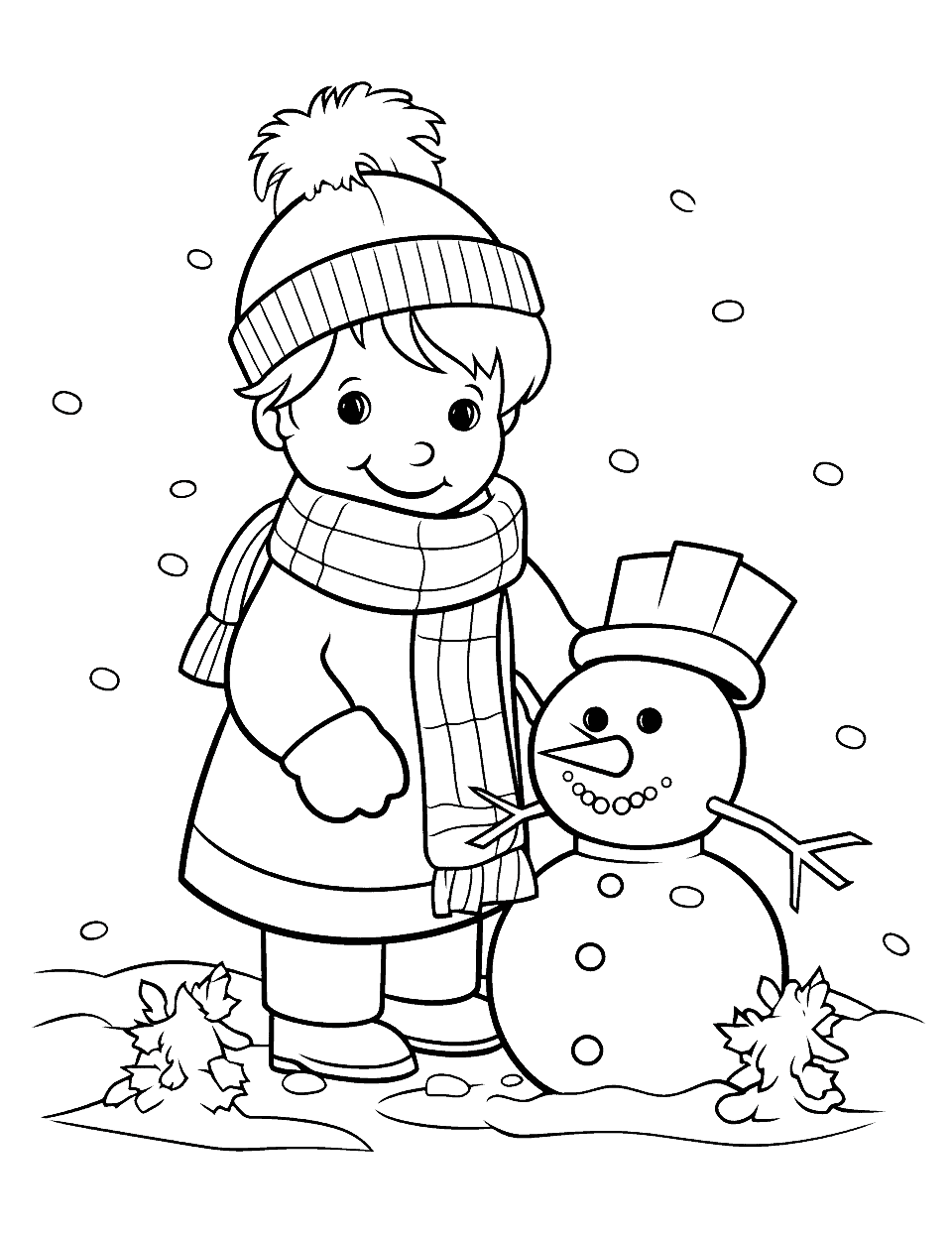 50 Winter Coloring Pages: Free Printable Sheets