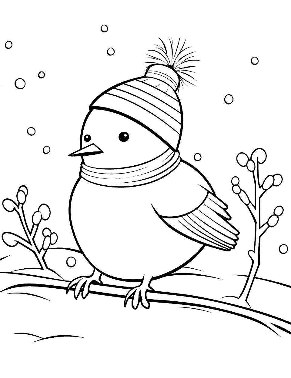 Large Print Easy Winter Adult Coloring Book: Large Print Winter