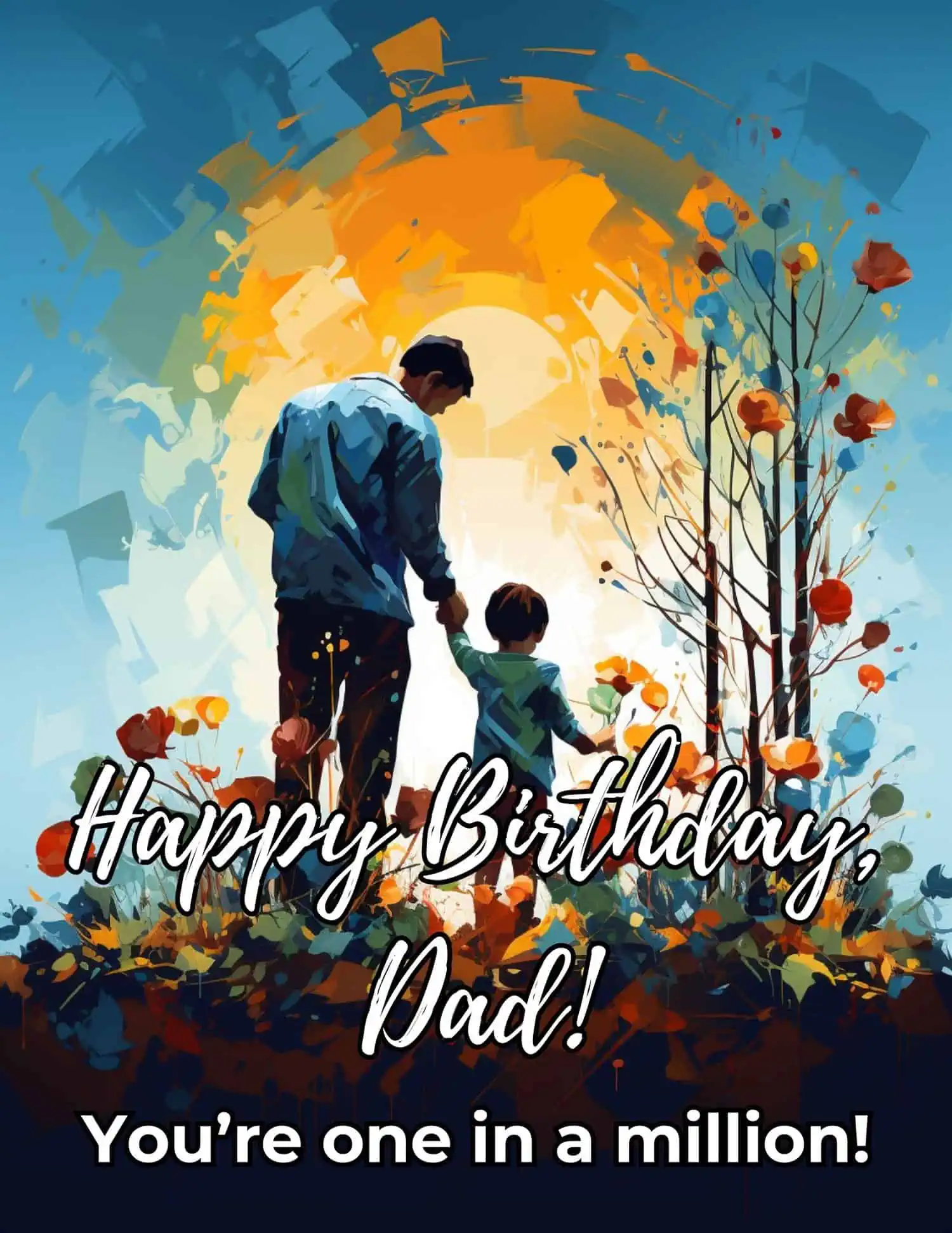 Lively and emotional birthday wishes for your dad, enhanced with fun and heartfelt emojis.