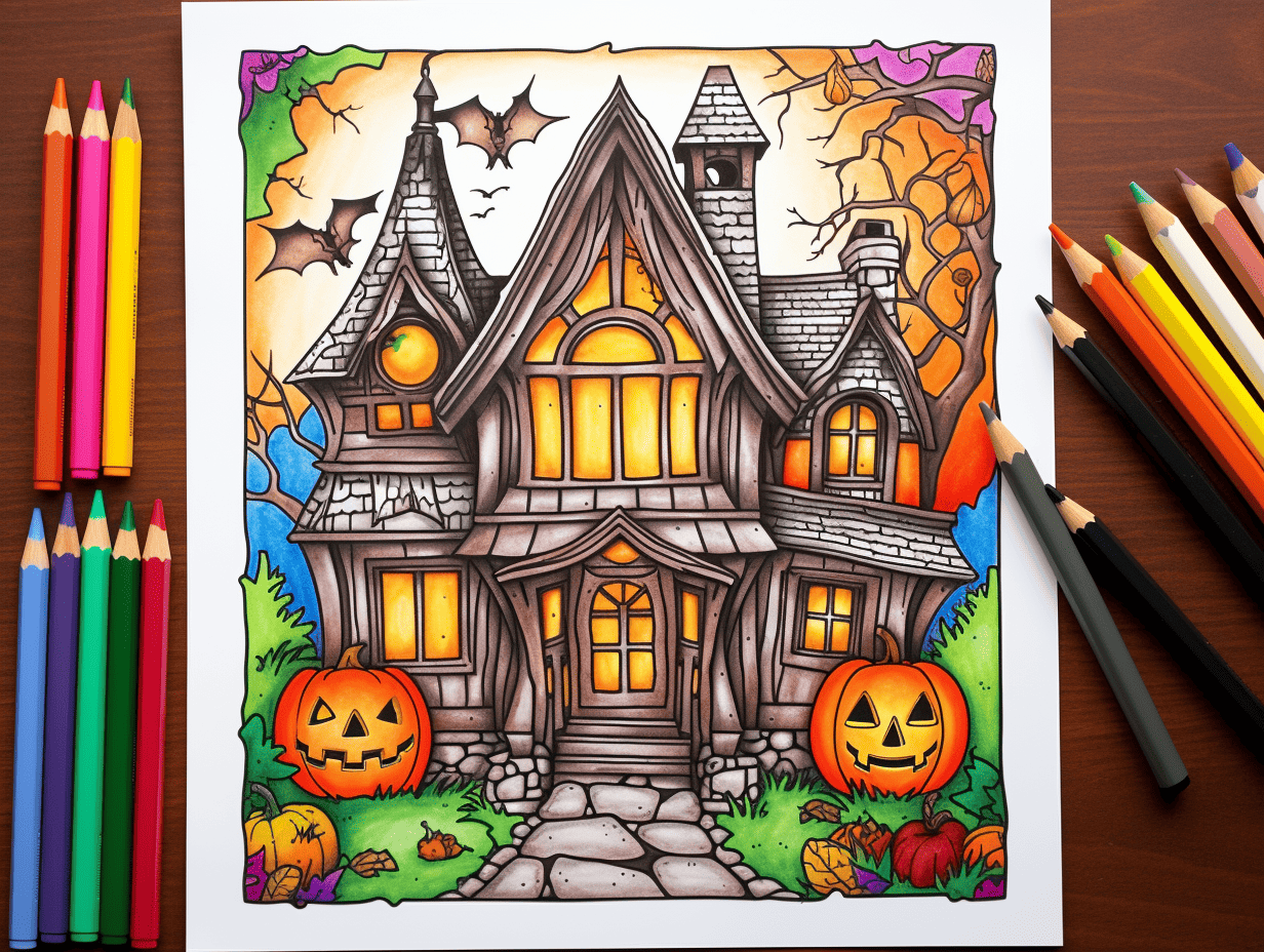 Halloween Jumbo Coloring Book with Crayons Set