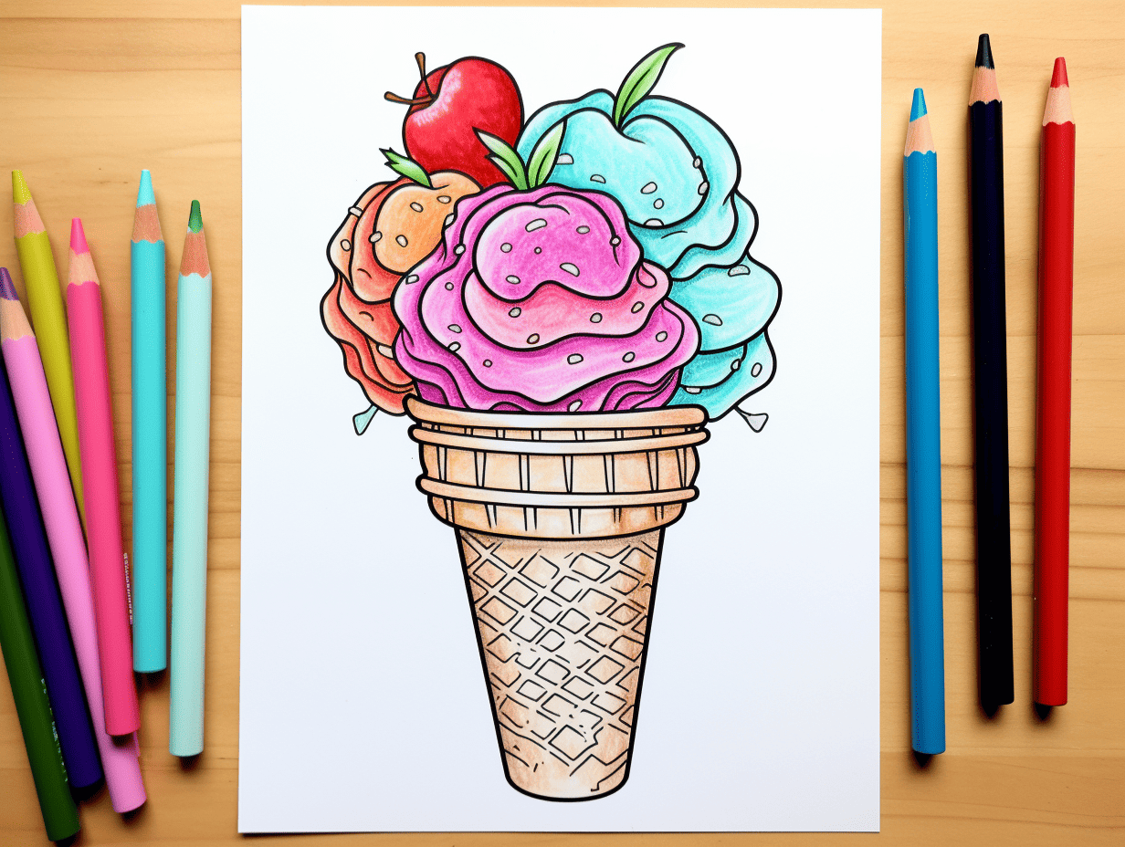 Ice cream Drawing, Painting & Coloring For Kids and Toddlers - YouTube-saigonsouth.com.vn