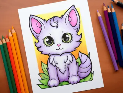 Animals coloring books for kids ages 2-4: Super Cute Kawaii