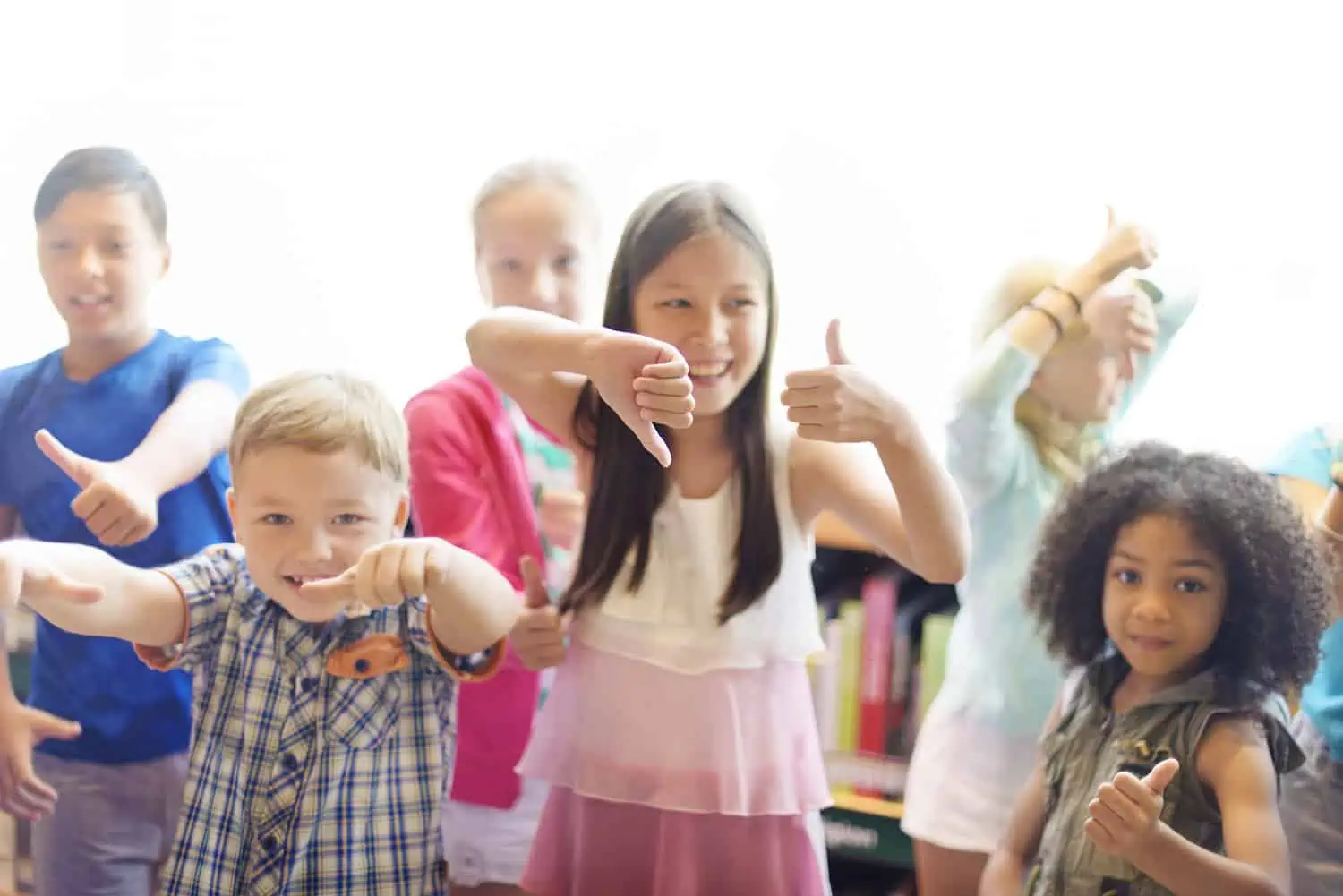 Students children dancing cheerfully