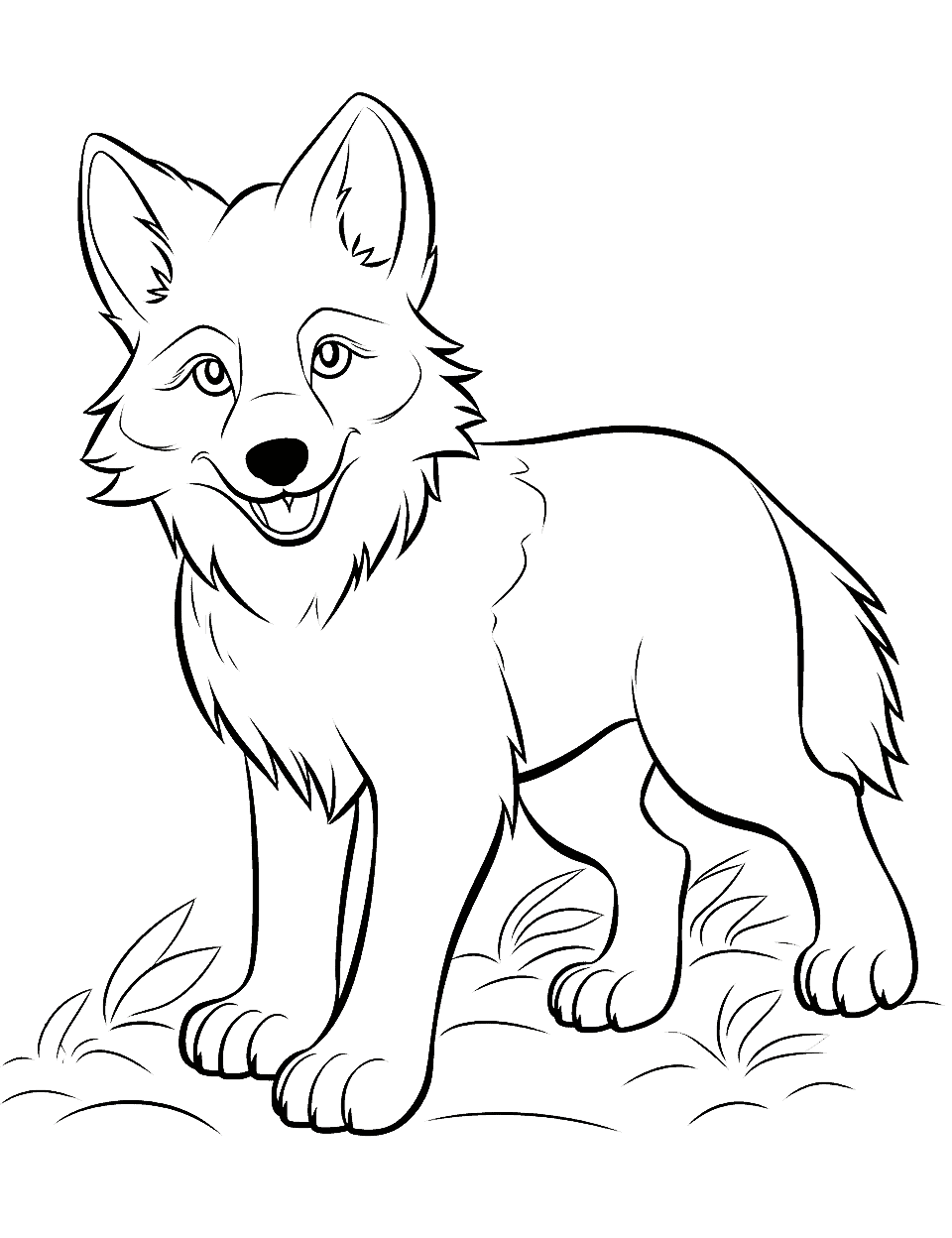 wolf pup coloring pages