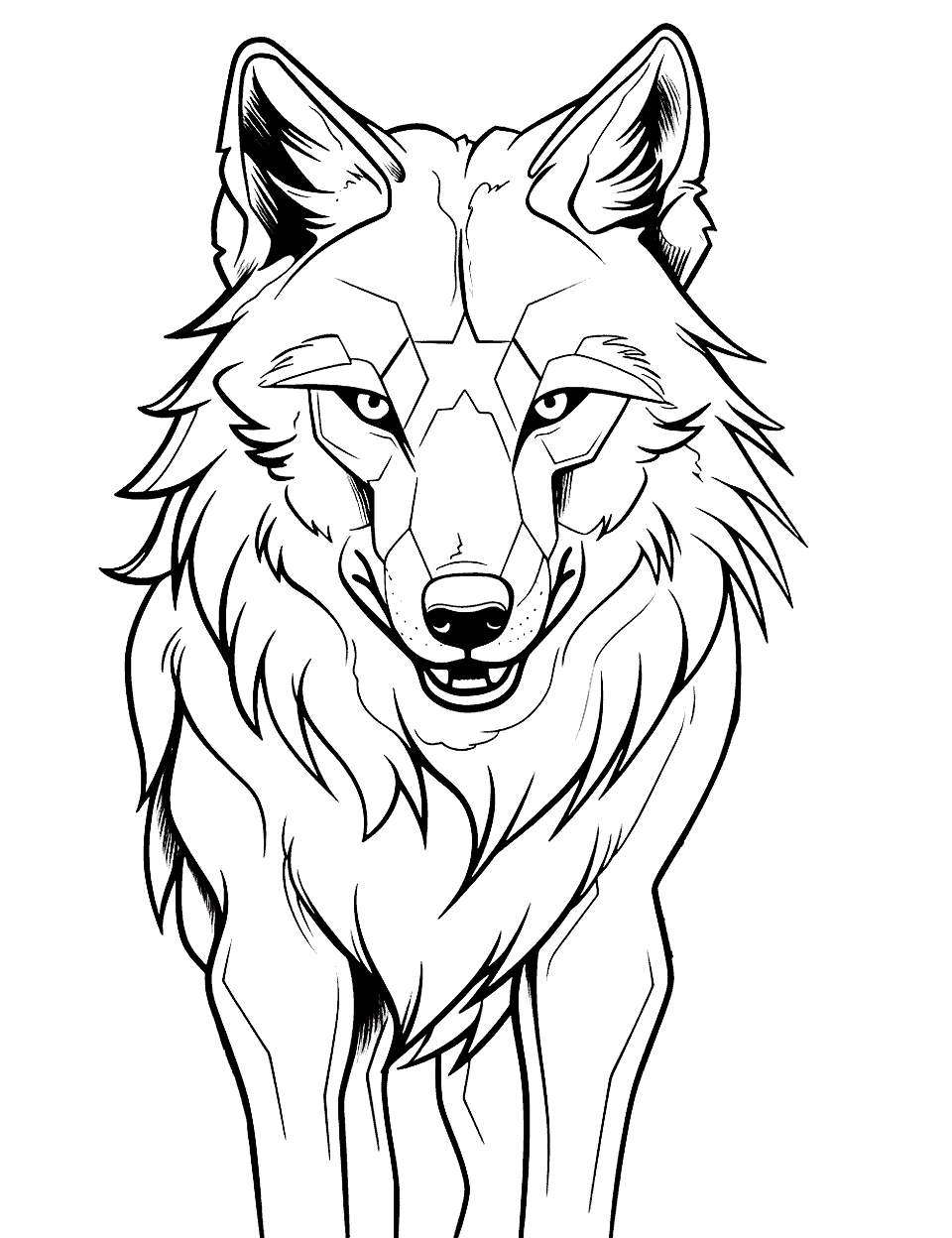 cool wolves to draw