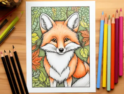 Fox Coloring Pages for Kids