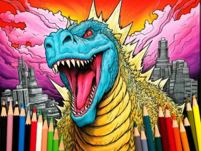 Godzilla Coloring Pages for Kids