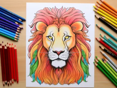 Lion Coloring Pages for Kids