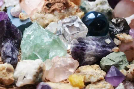 Variety of rocks and minerals