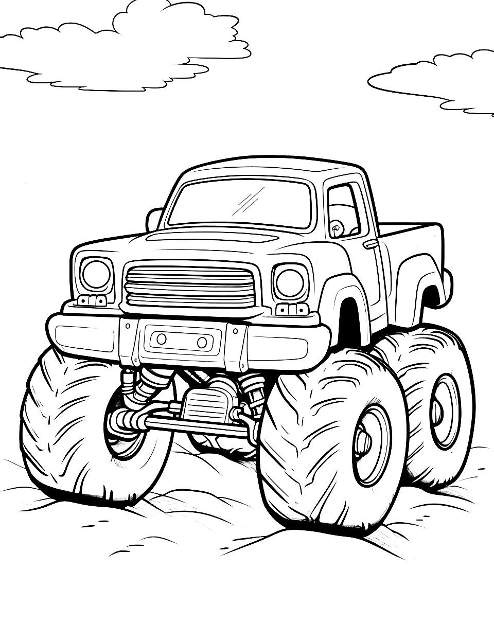 Taz Monster Truck coloring page