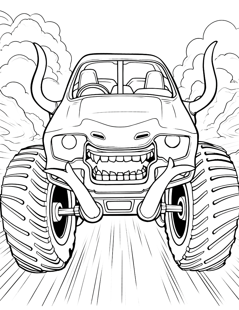 monster jam coloring pages for kids