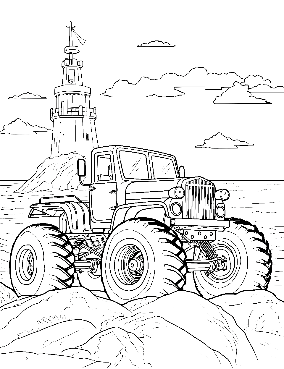 Monster Truck Coloring Book for Kids Children and Adults 50 Pages Mons –  Mode Art Design