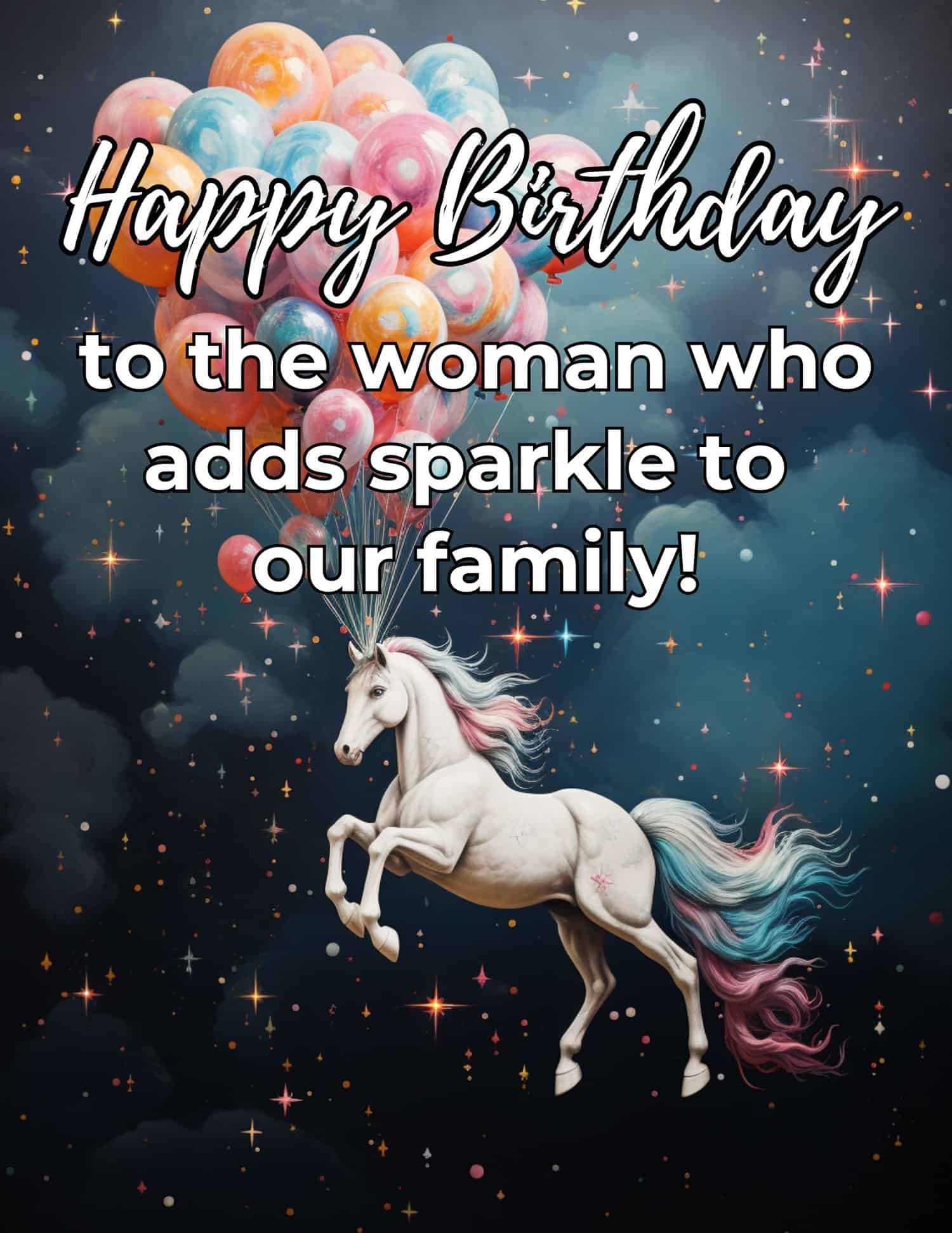 A heartwarming scene of a birthday celebration, with a woman surrounded by loving family and friends, all cherishing the moment.