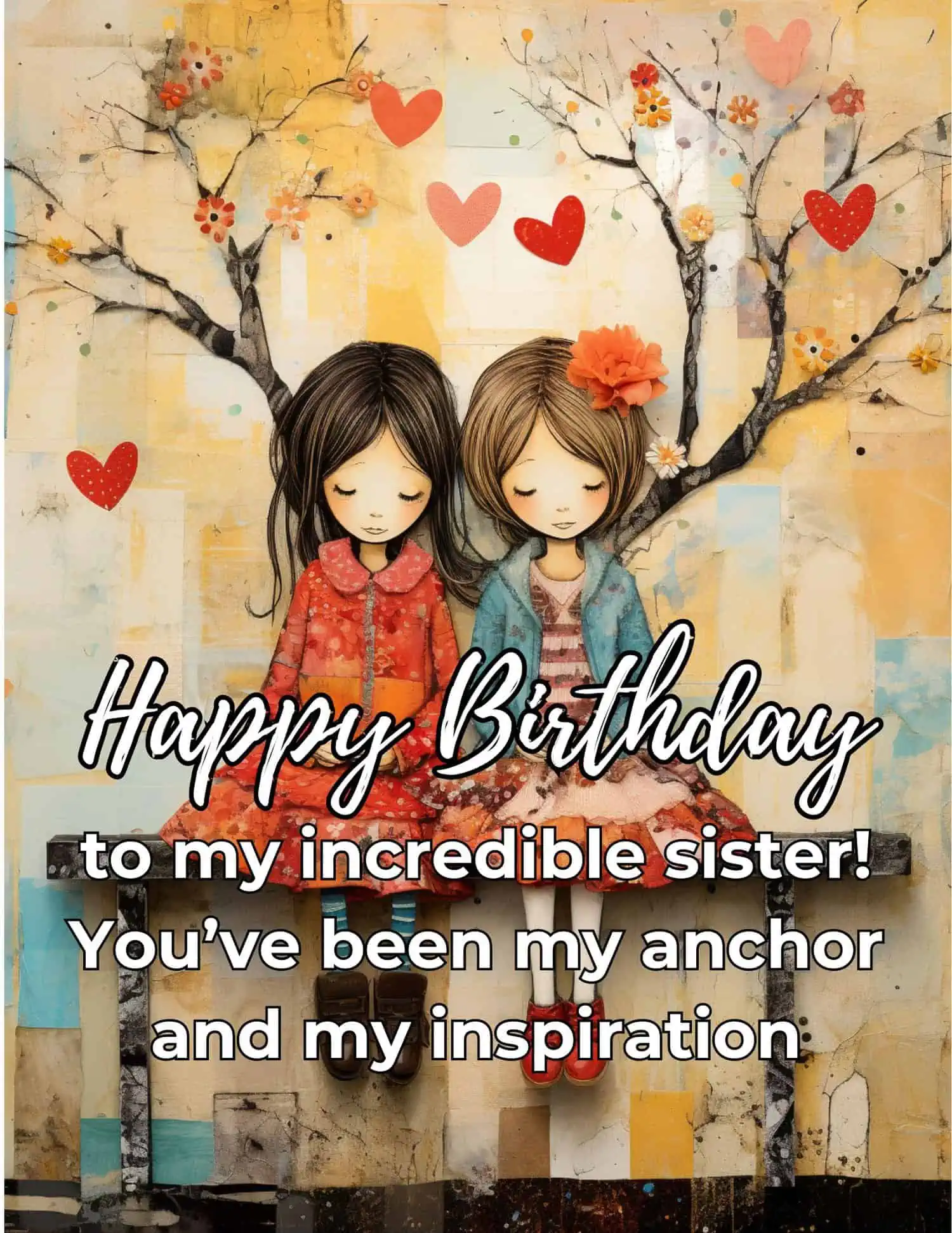 Sister I Love You More Than Words Can Say Birthday Card