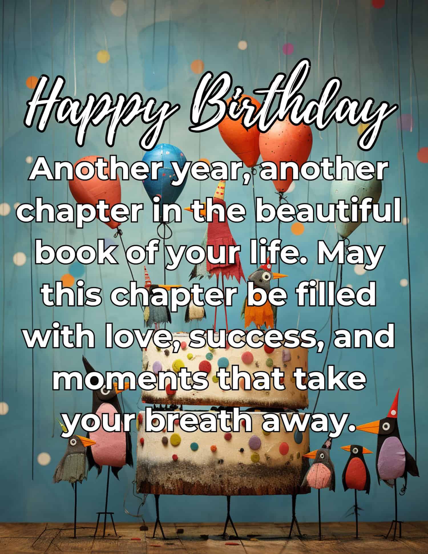 A heartwarming birthday scene with a thoughtful note, surrounded by festive decorations and a sense of celebration.