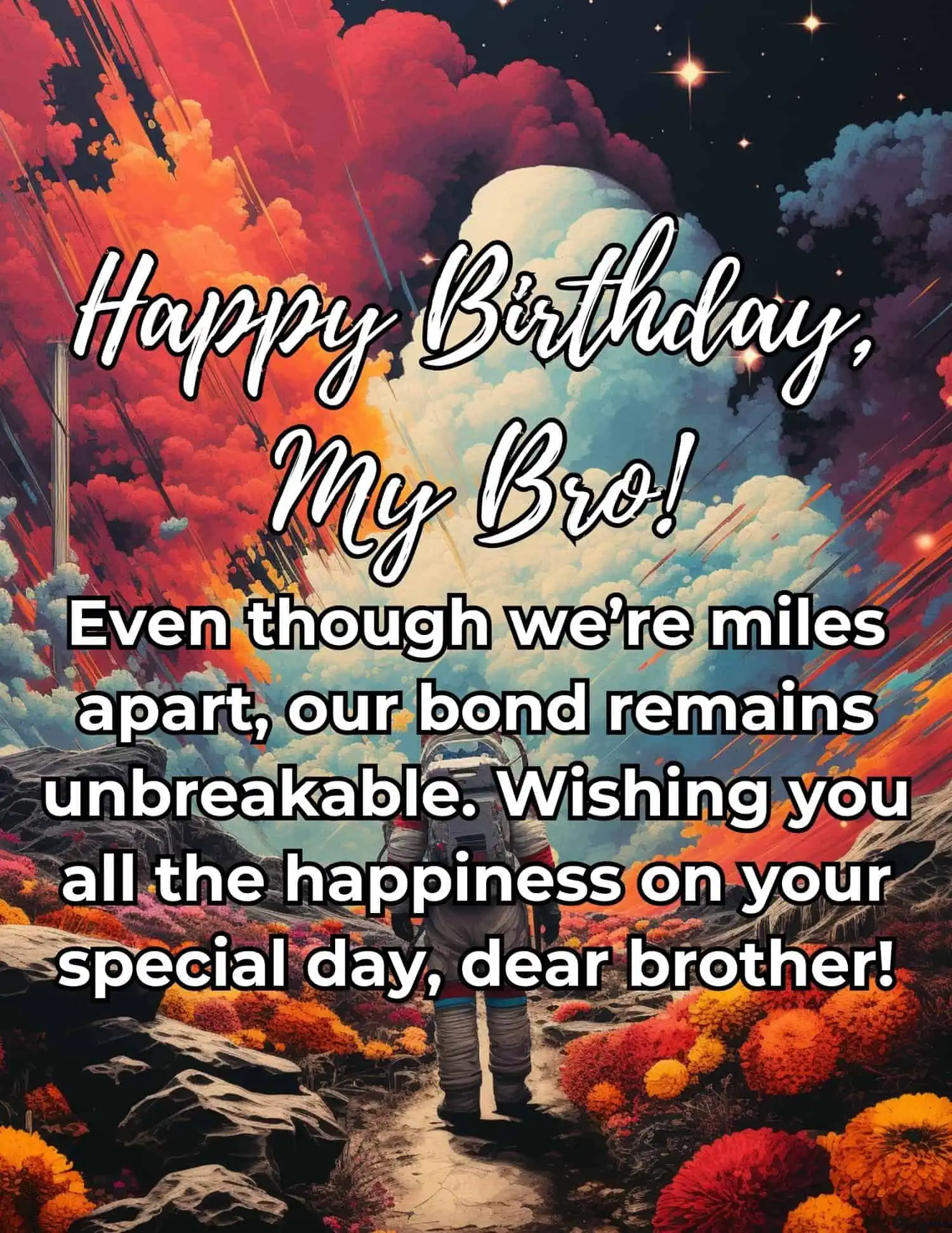 Long Distance Birthday Wishes for Brother