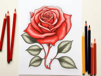25 Engaging Printable Rose Coloring Pages for Kids