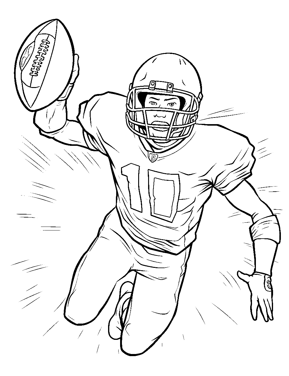 Scoring Moment Coloring Page - A player on the verge of scoring a goal.