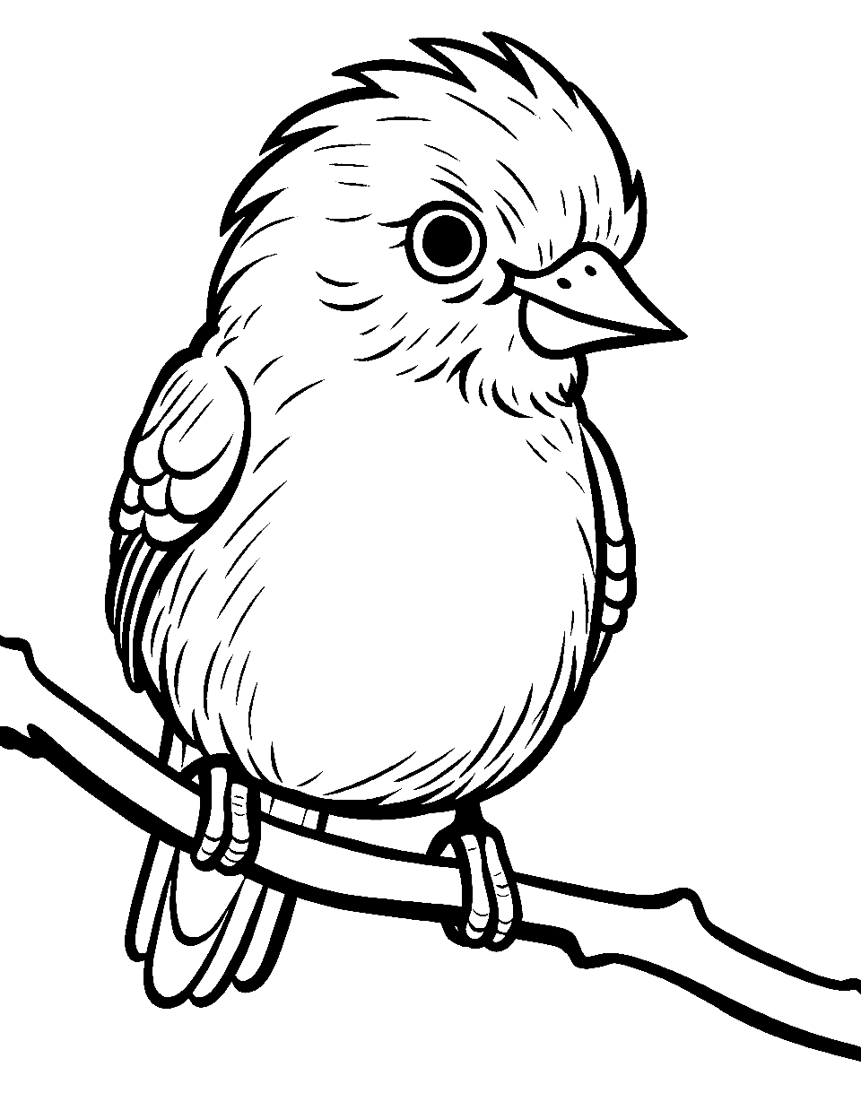 Simple Outline Sketch Of Cockatoo Bird At Tree Stock Photo, Picture and  Royalty Free Image. Image 94263767.