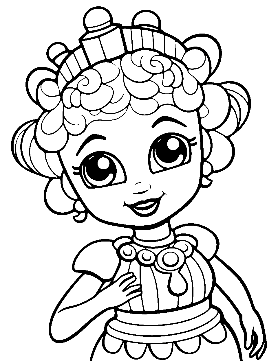 Glamorous humanoid Ballora Five Nights at Freddys Coloring Page - Ballora looks humanoid, glamorous, and elegant.