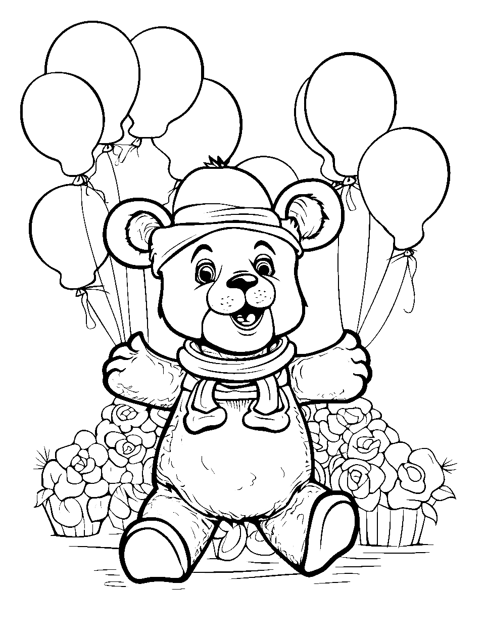 Freddy Fazbear Coloring page  Fnaf coloring pages, Bear coloring