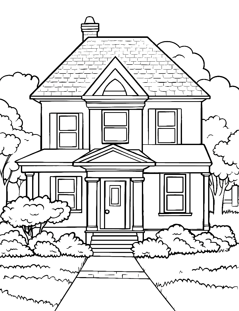 Free Printable House Coloring Pages for Kids