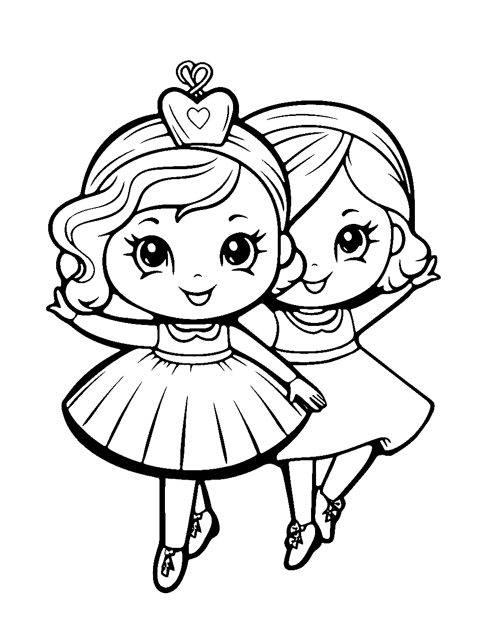 Ballet Dance Gala Shopkins Coloring Page - Shopkin ballerinas gracefully dancing.